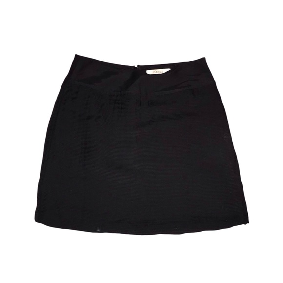 Reiss Black Ribbed Mini Skirt Size 6 - Picture 1 of 8